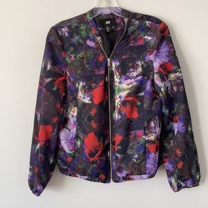 H&M Floral Bomber Jacket
